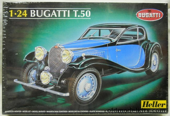 Heller 1/24 Bugatti T50 - (T-50 / T.50), 80706 plastic model kit